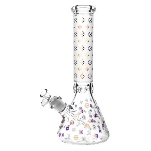 Shop CaliConnected 14” Floral Diamond Beaker Bong in australian