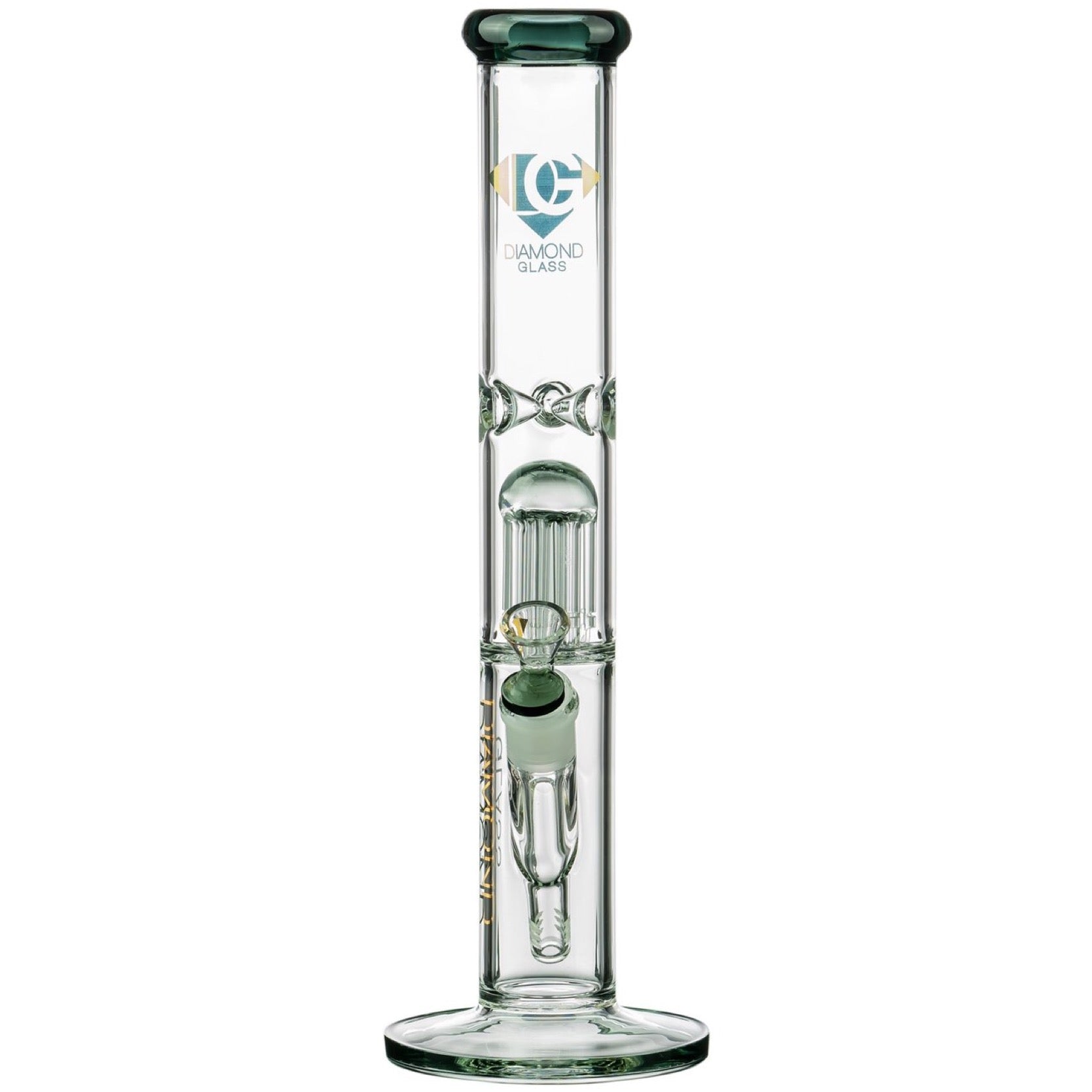 Shop Diamond Glass 13” 8-Arm Tree Perc Straight Tube Bong in australian