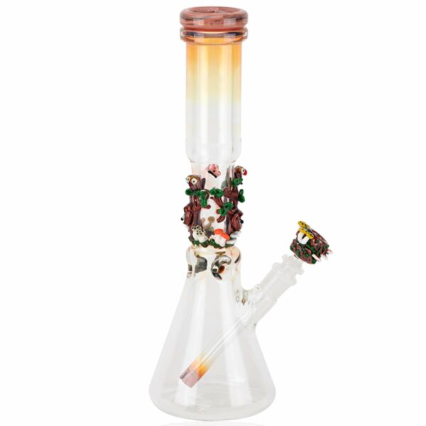 Shop Empire Glassworks 14” Hootie’s Forest Beaker Bong 🦉 in australian