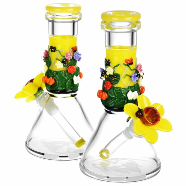 Shop Empire Glassworks 8” Sunshine Garden Baby Beaker Bong 🌼 in australian