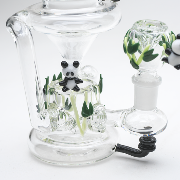 Shop Empire Glassworks Climbing Pandas Recycler Bong 🐼 in australian