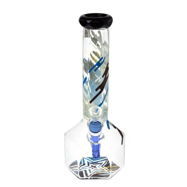 Shop Famous Designs Octagon 12” Glass Beaker Bong in australian