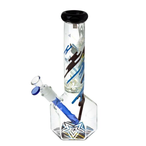 Shop Famous Designs Octagon 12” Glass Beaker Bong in australian
