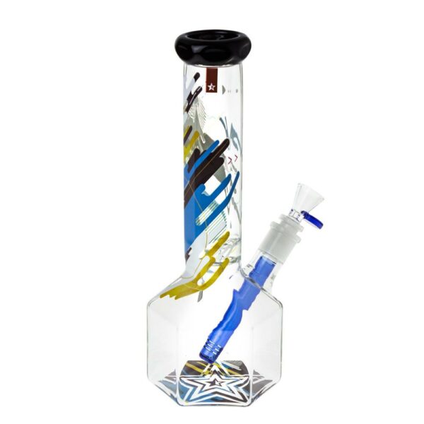 Shop Famous Designs Octagon 12” Glass Beaker Bong in australian