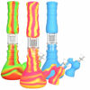 Shop Indestructible 14” Silicone Bong w. Glass Tree Perc & Bubbler Ashcatcher in australian