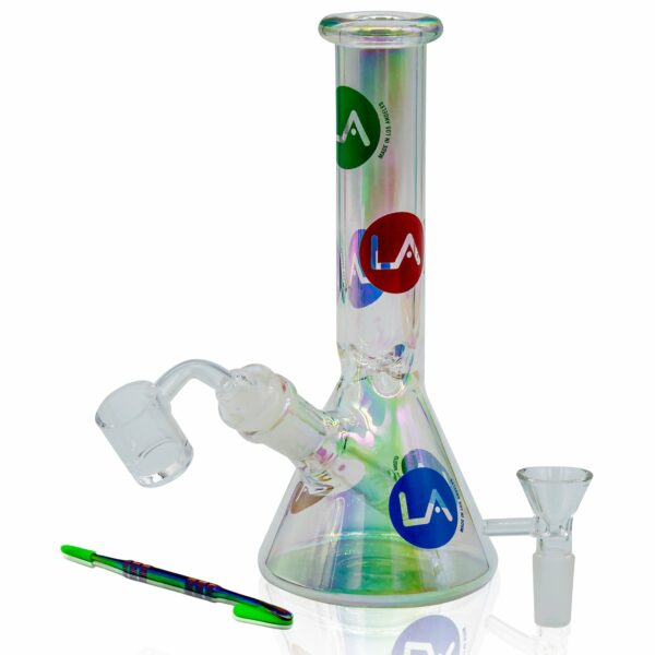 Shop LA Pipes 9” Champagne Disco Beaker Bong 🌿🍯 in australian