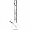 Shop LA Pipes 20” 5mm Thick Double Showerhead Perc Beaker Bong in australian