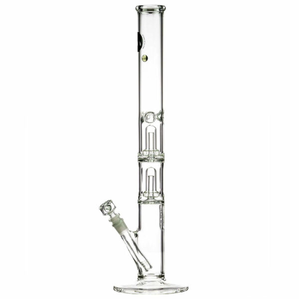 Shop LA Pipes 20” 5mm Thick Double Showerhead Straight Tube Bong in australian