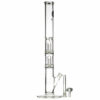 Shop LA Pipes 20” 5mm Thick Double Showerhead Straight Tube Bong in australian