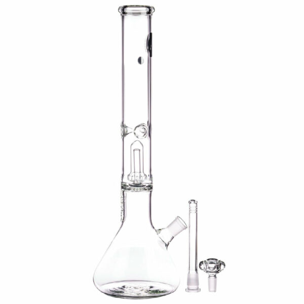 Shop LA Pipes 16” 5mm Thick Showerhead Perc Beaker Bong in australian