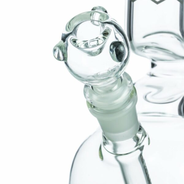 Shop Nucleus 8” Clear Glass Zong Neck Bubble Beaker Bong in australian