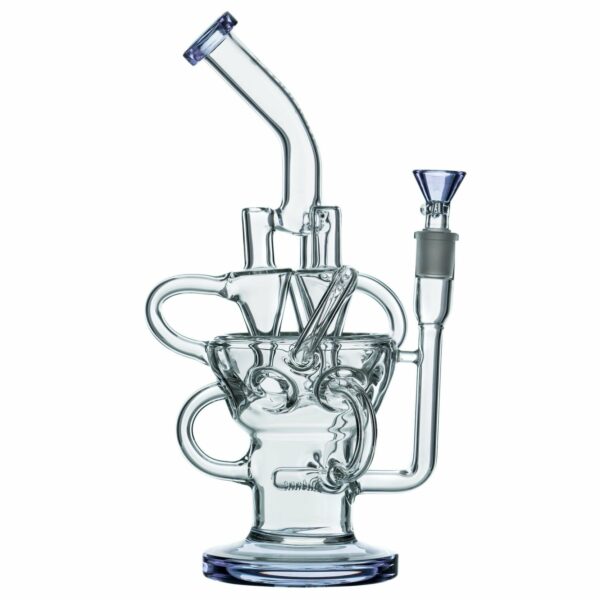 Shop Nucleus 11” Half Fab Egg Triple Recycler Bong in australian