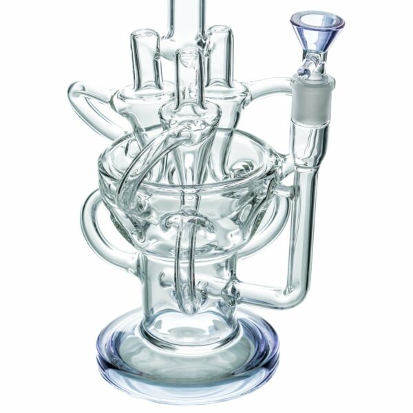 Shop Nucleus 11” Half Fab Egg Triple Recycler Bong in australian