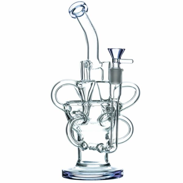 Shop Nucleus 11” Half Fab Egg Triple Recycler Bong in australian