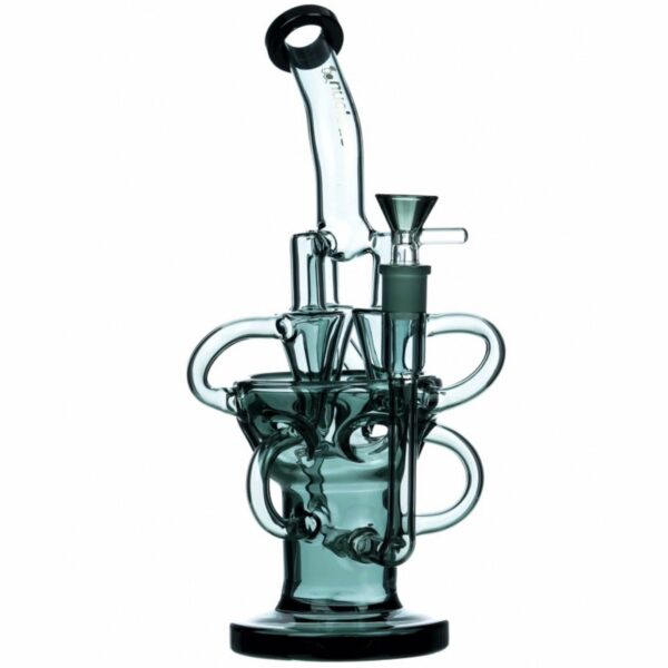 Shop Nucleus 11” Half Fab Egg Triple Recycler Bong in australian