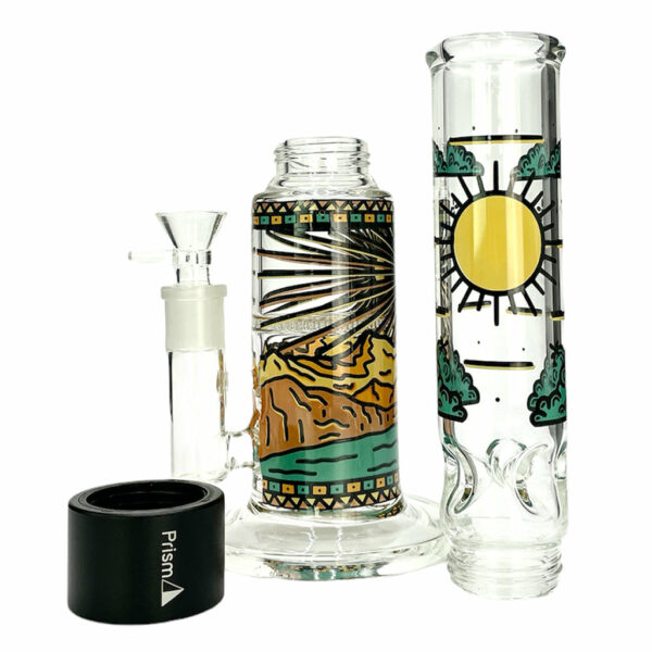 Shop Prism Pipes 15” Desert Dream’n Honeycomb Perc Straight Tube Bong in australian