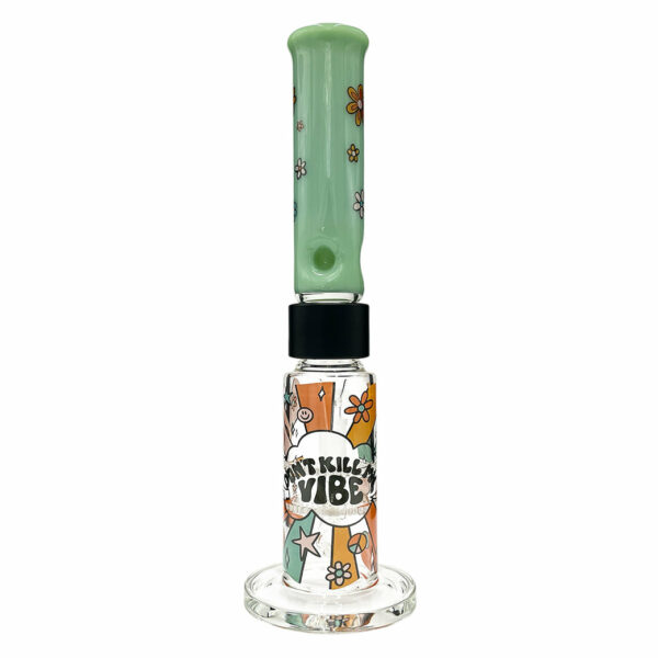 Shop Prism Pipes 15” Flower Power Honeycomb Perc Straight Tube Bong in australian