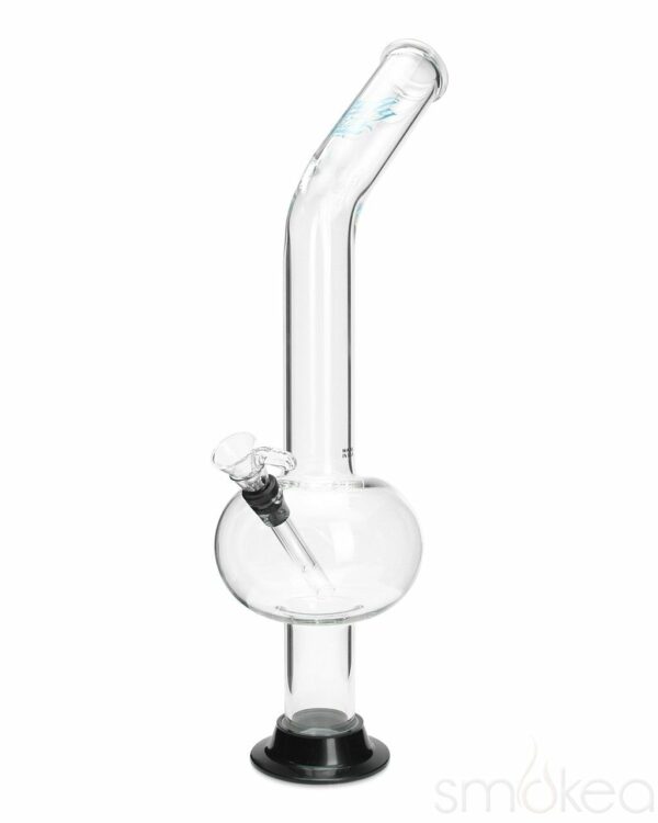 Shop Glowfly Glass 18" Bent Bubble Bong w/ Removable Base in australian