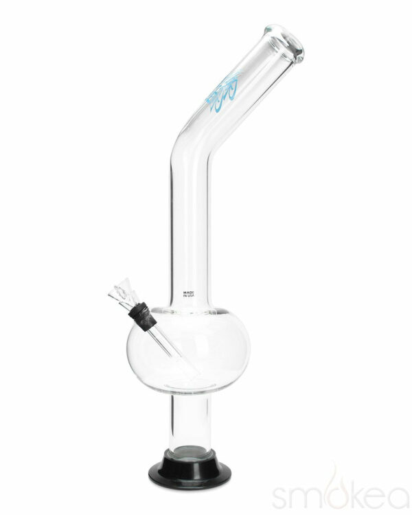 Shop Glowfly Glass 18" Bent Bubble Bong w/ Removable Base in australian