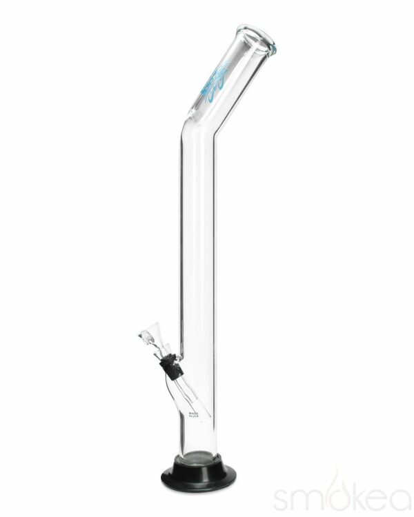 Shop Glowfly Glass 18" Bent Straight Bong w/ Removable Base in australian