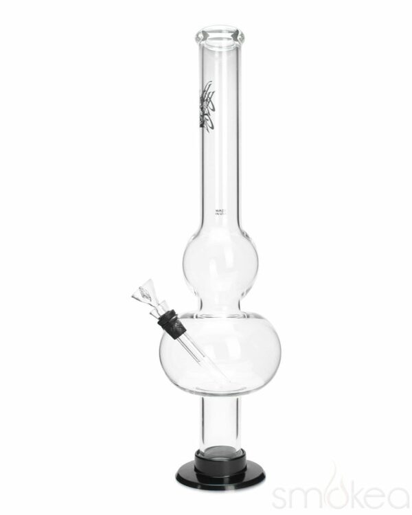 Shop Glowfly Glass 18" Double Bubble Bong w/ Removable Base in australian