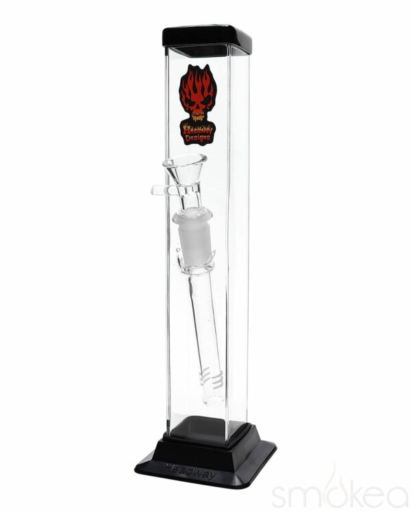 Shop Headway Square Glass on Glass Straight Acrylic Bong in australian