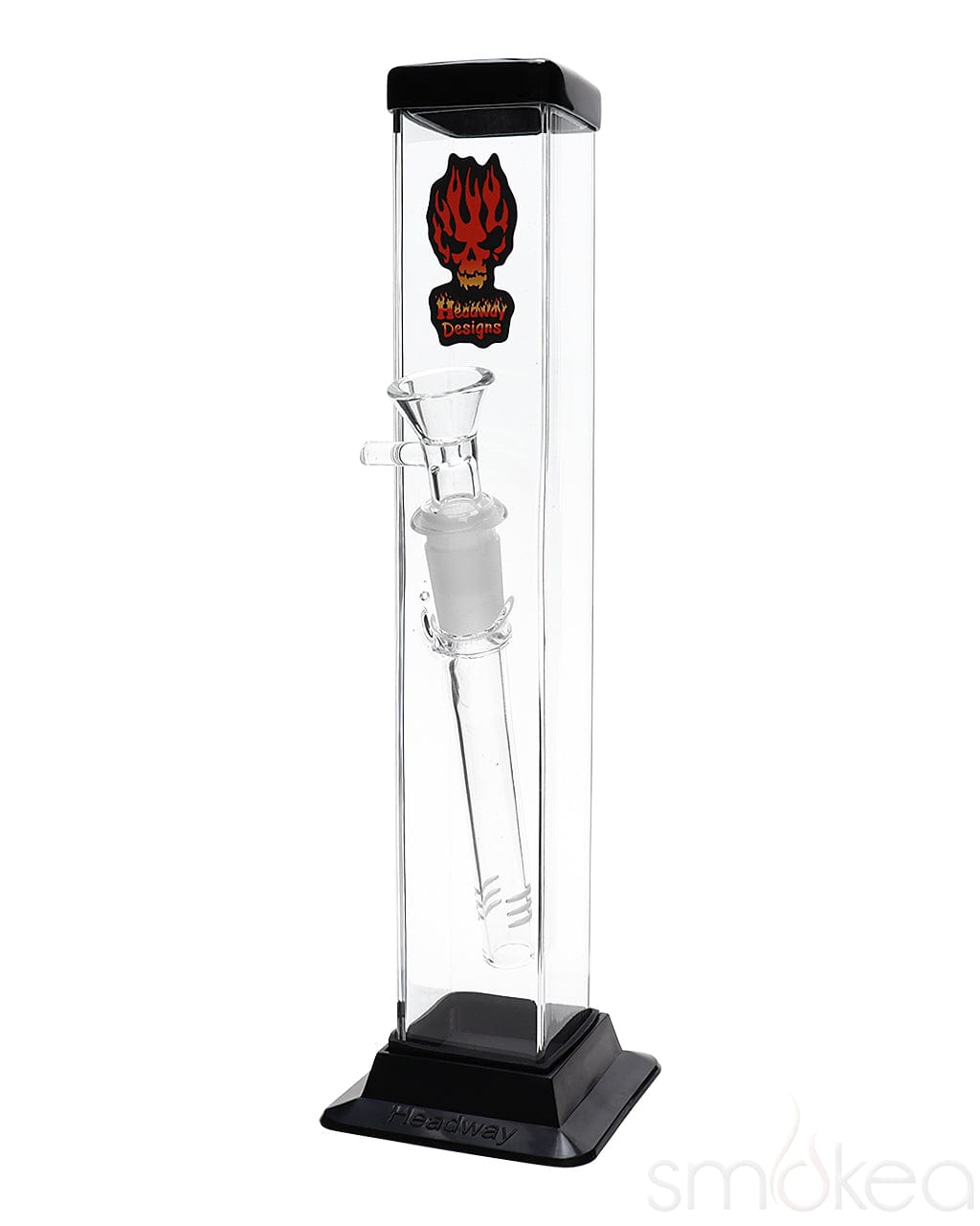 Shop Headway Square Glass on Glass Straight Acrylic Bong in australian