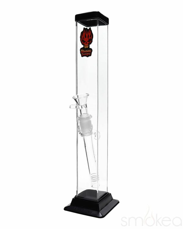 Shop Headway Square Glass on Glass Straight Acrylic Bong in australian