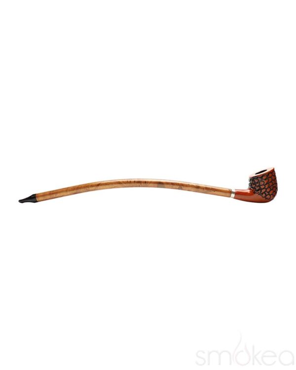 Shop Shire Pipes Engraved Curved Stem Cherry Wood Pipe in australian