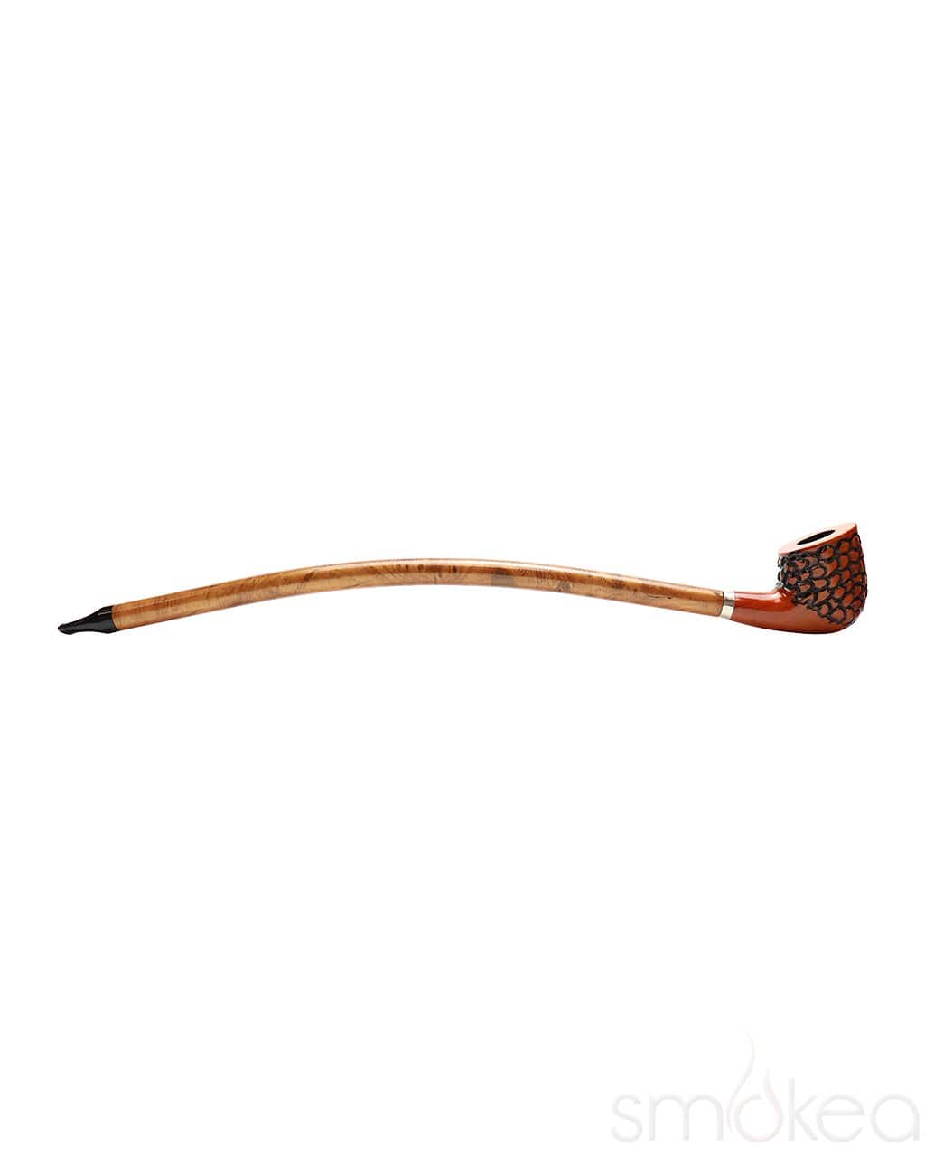 Shop Shire Pipes Engraved Curved Stem Cherry Wood Pipe in australian